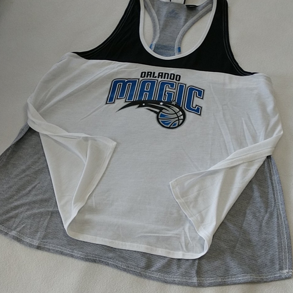 NEW Orlando Magic Tank Top Split Side Racerback Color Block NBA Adidas Womens XL - Picture 6 of 8
